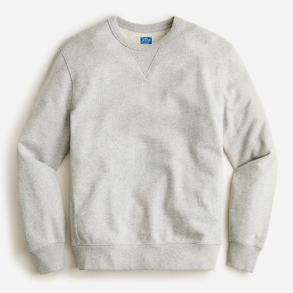 J.Crew French Terry Crewneck Sweatshirt, Men's Large, grey